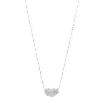 TIFFANY Sterling Silver 19mm Elsa Peretti Bean Pendant Necklace
