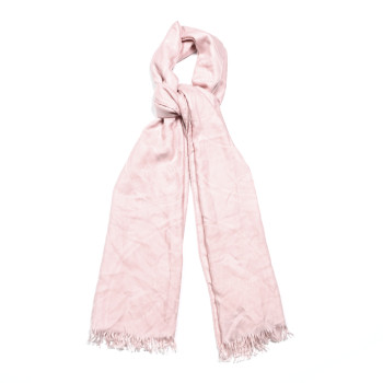 HERMES Cashmere Silk New Libris Stole Rose Nacre