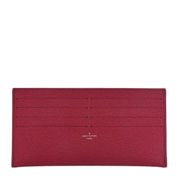 LOUIS VUITTON Calfskin Felicie Card Holder Insert Fuchsia