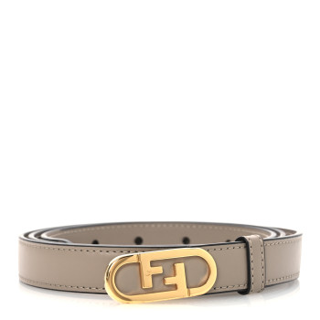 FENDI Vitello King Fendi O'Lock 2CM Belt 95 38 Tortora