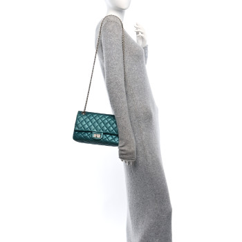 CHANEL Metallic Calfskin 2.55 Reissue 225 Flap Turquoise