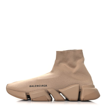 BALENCIAGA Technical 3D Recycled Knit Womens Speed 2.0 Sneakers 41 Monocolor Beige