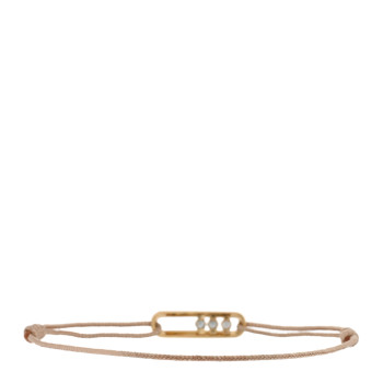 MESSIKA 18K Yellow Gold Diamond Cord Care Bracelet Biege