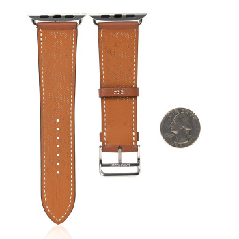 HERMES Swift 42mm H Diagonal Apple Watch Single Tour Band Gold