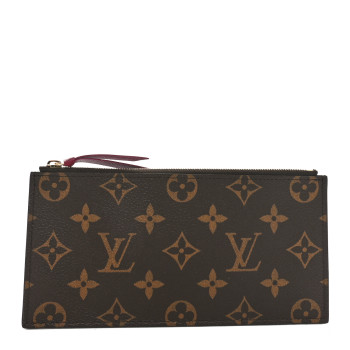LOUIS VUITTON Monogram Felicie Chain Wallet Zippered Insert Fuchsia