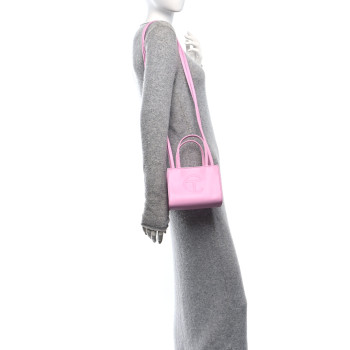 TELFAR Vegan Leather Small Shopping Bag Bubblegum