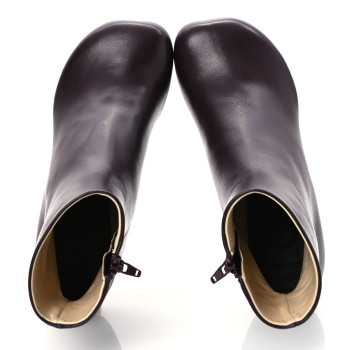LOEWE Calfskin Toy Ankle Boots 35 Burgundy