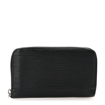LOUIS VUITTON Epi Zippy Compact Wallet Black