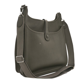 HERMES Taurillon Clemence Evelyne III GM Etain