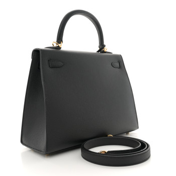 HERMES Epsom Kelly Sellier 25 Black