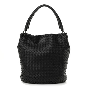 BOTTEGA VENETA Nappa Intrecciato Bucket Bag Black
