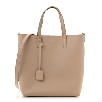 SAINT LAURENT Calfskin Toy Shopping Tote Nude Powder