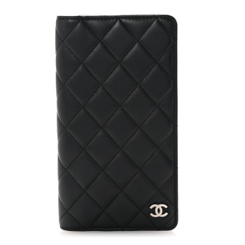 CHANEL Lambskin Quilted Medium Agenda Cover Black