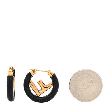 FENDI Nappa F is Fendi Hoop Earrings Black