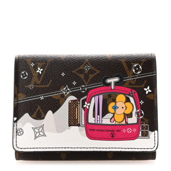 LOUIS VUITTON Monogram 2019 Christmas Animation Victorine Wallet Fuchsia