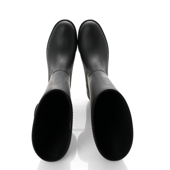GUCCI Rubber Double G Womens Rain Boots 36 Black