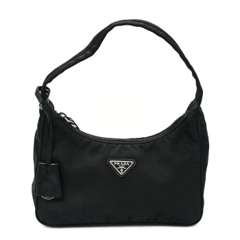 PRADA Tessuto Nylon Mini Re-Edition 2000 Bag Black