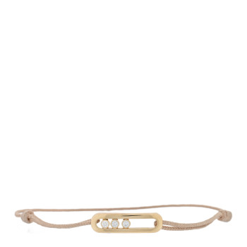MESSIKA 18K Yellow Gold Diamond Cord Care Bracelet Biege