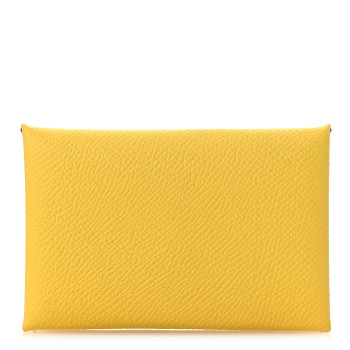 HERMES Epsom Calvi Card Case Sun