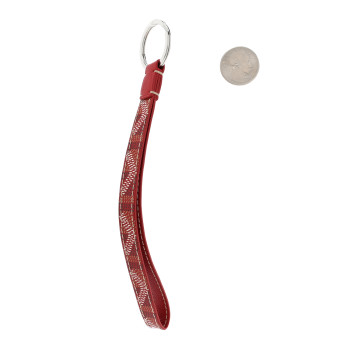 GOYARD Goyardine Sesame Key Holder Red