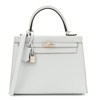 HERMES Epsom Kelly Sellier 25 Gris Platine