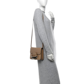 CHLOE Calfskin Kattie Small Shoulder Bag Greyish Taupe