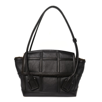 BOTTEGA VENETA Grainy Calfskin Merino Wool Small Arco Fondant
