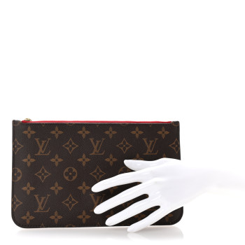 LOUIS VUITTON Monogram Neverfull MM GM Pochette Cherry