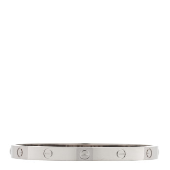 CARTIER 18K White Gold LOVE Bracelet 19