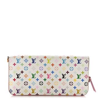 LOUIS VUITTON Monogram Multicolor Insolite Wallet White Litchi