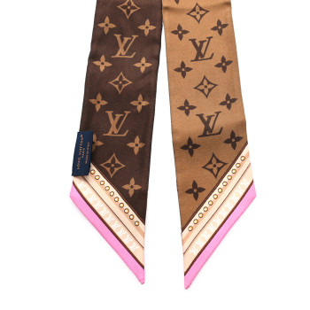 LOUIS VUITTON Silk Ultimate Monogram BB Bandeau Black