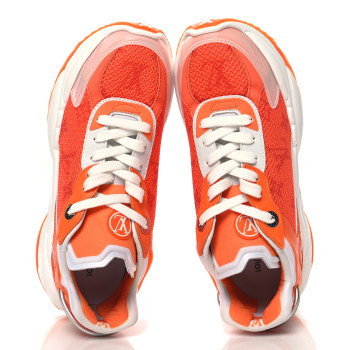 LOUIS VUITTON Monogram Run 55 Sneakers 36 Orange