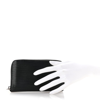 LOUIS VUITTON Epi Zippy Compact Wallet Black