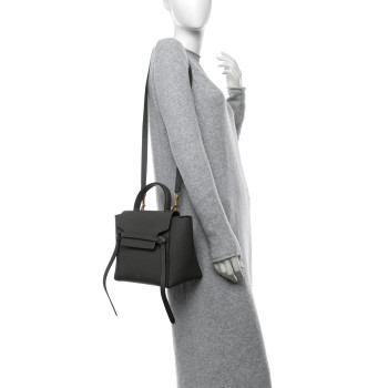 CELINE Baby Grained Calfskin Micro Belt Bag Grey