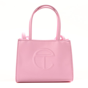 TELFAR Vegan Leather Small Shopping Bag Bubblegum