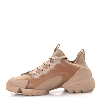 CHRISTIAN DIOR Neoprene Rubber Womens D-Connect Sneakers 37 Nude