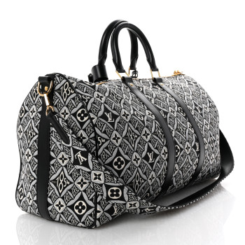 LOUIS VUITTON Jacquard Since 1854 Keepall Bandouliere 45 Grey