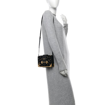 PRADA Velvet Cahier Astrology Bag Black