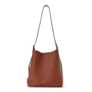 LOUIS VUITTON Grained Calfskin Low Key Hobo PM Cognac