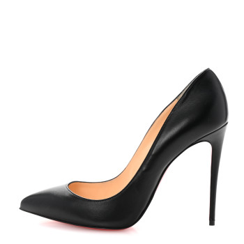 CHRISTIAN LOUBOUTIN Shiny Nappa Pigalle Follies 100 Pumps 39 Black