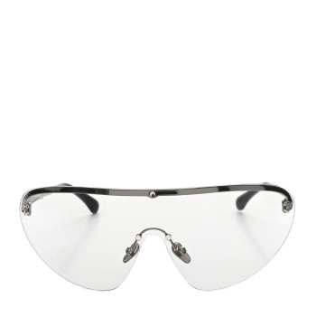 CHANEL Metal Shield Sunglasses 71654 Silver