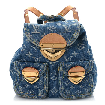 LOUIS VUITTON Denim Venice Backpack Blue