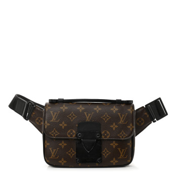 LOUIS VUITTON Monogram Macassar S Lock Messenger