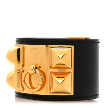 HERMES Box Collier de Chien CDC Bracelet S Black