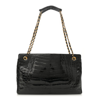 CHANEL Alligator Tote Black