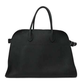 THE ROW Matte Grained Calfskin Soft Margaux 15 Black