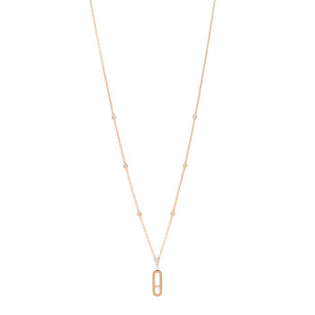 MESSIKA 18K Rose Gold Diamond Move Uno Long Necklace