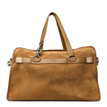 BURBERRY Suede B Clip Holdall Hebden Hebden