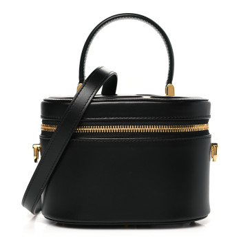 CHRISTIAN DIOR Lambskin Signature CD Vanity Case Black