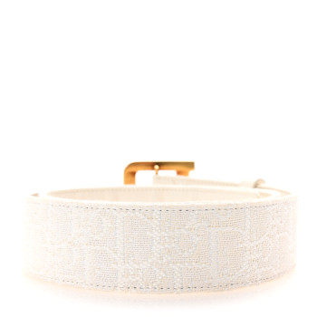CHRISTIAN DIOR Oblique Diorquake Belt 75 30 Ivory
